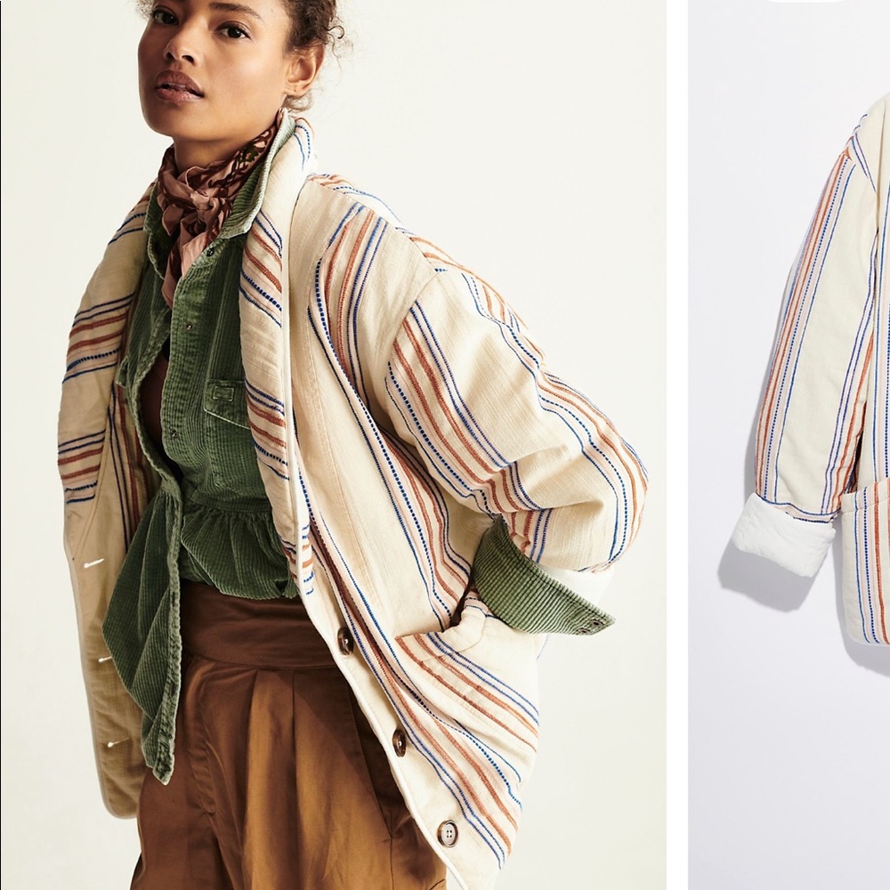 Free People Astrid Quilted Knit Jacket